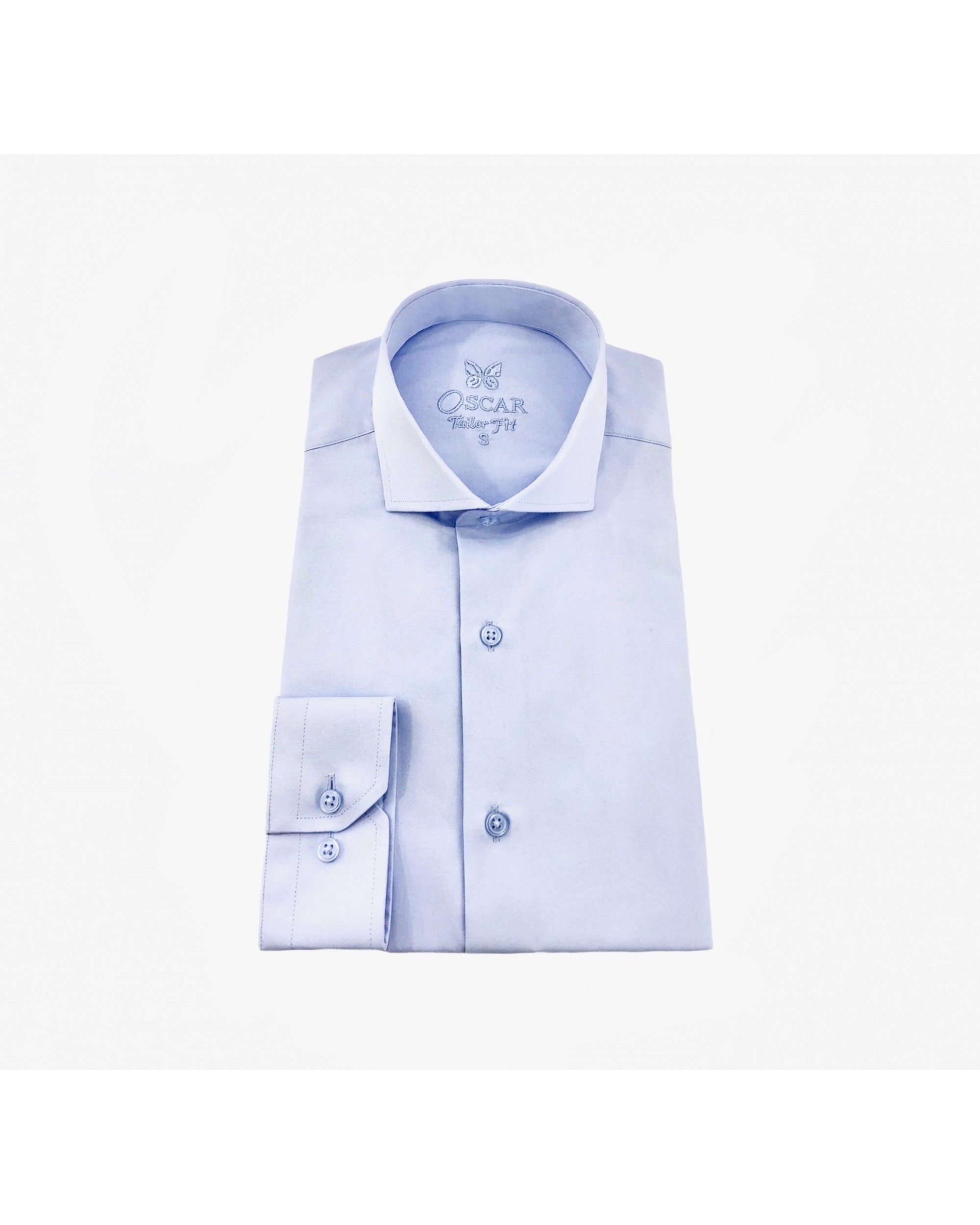 Chemise ciel uni à col...