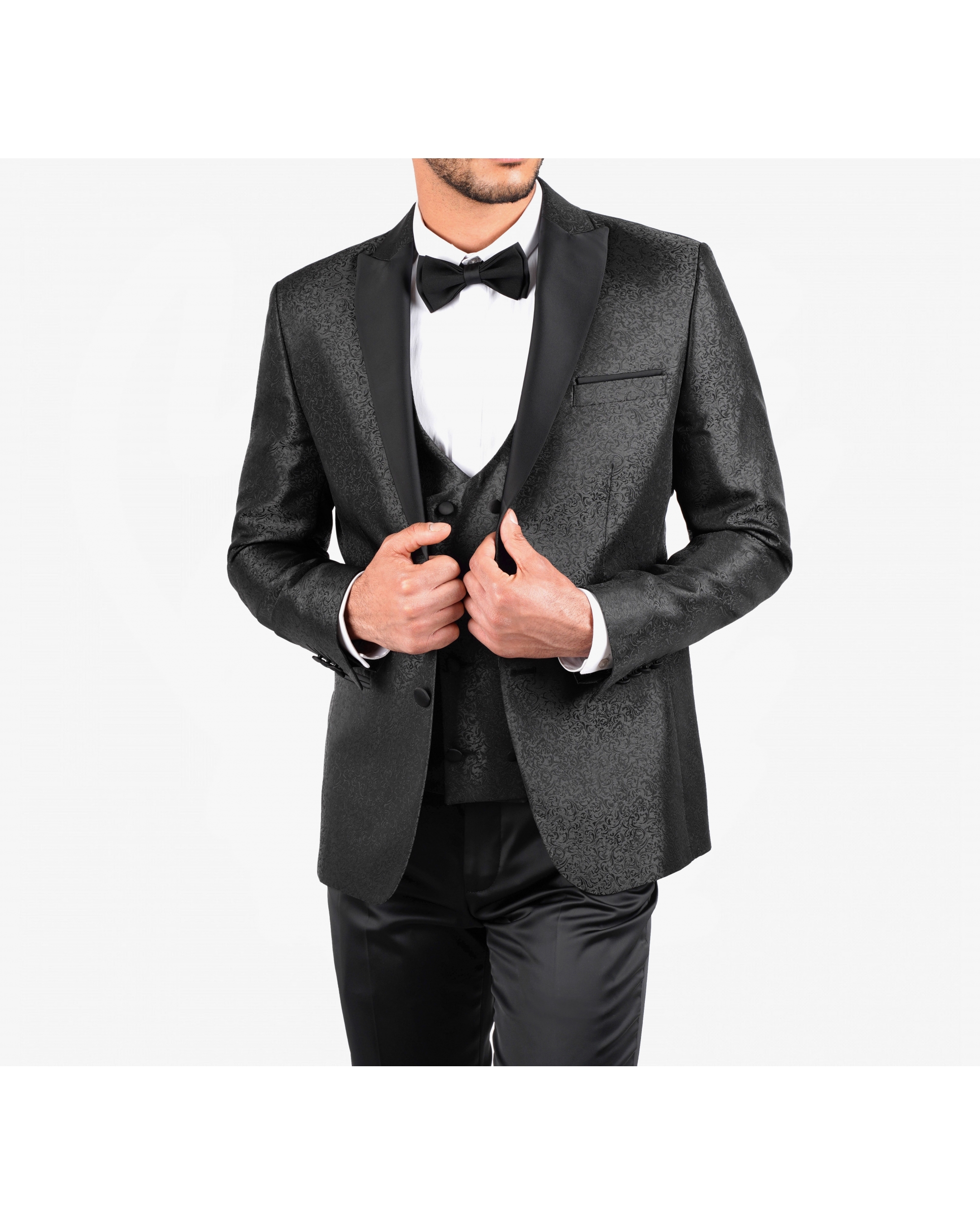 Smoking capri Noir 3 pièces