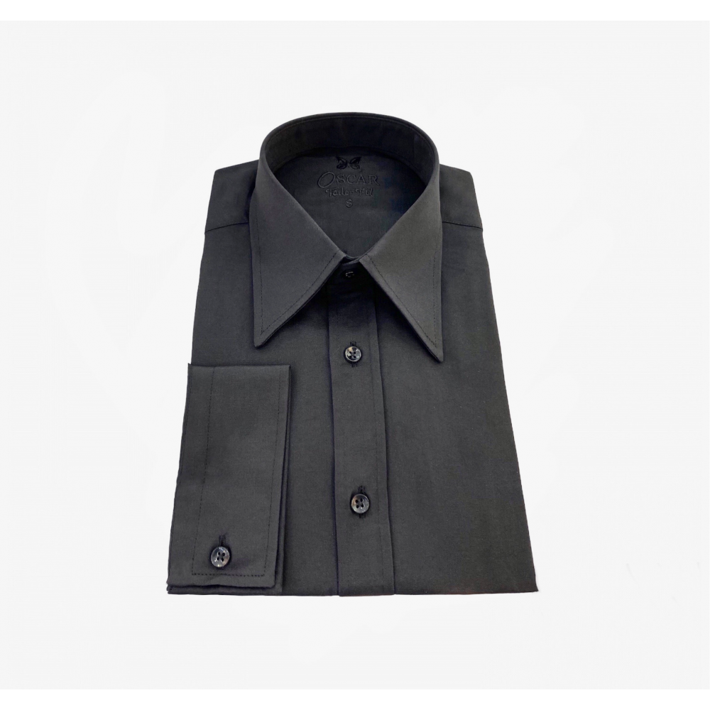 Chemise Noire Longue à Manches Longues - Style Gothique, Cosplay, Prêtre, Halloween