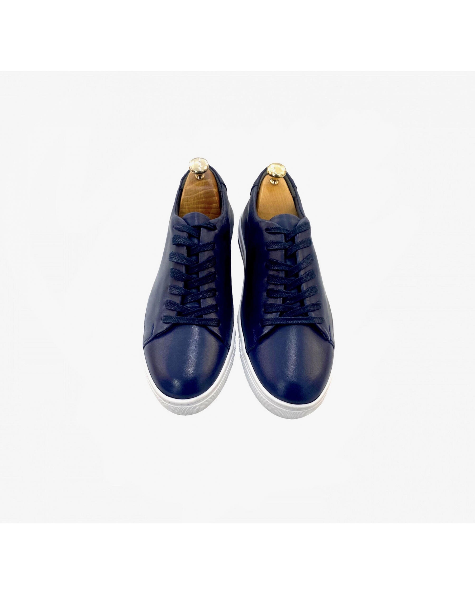 Basket en cuir Hugo Marine