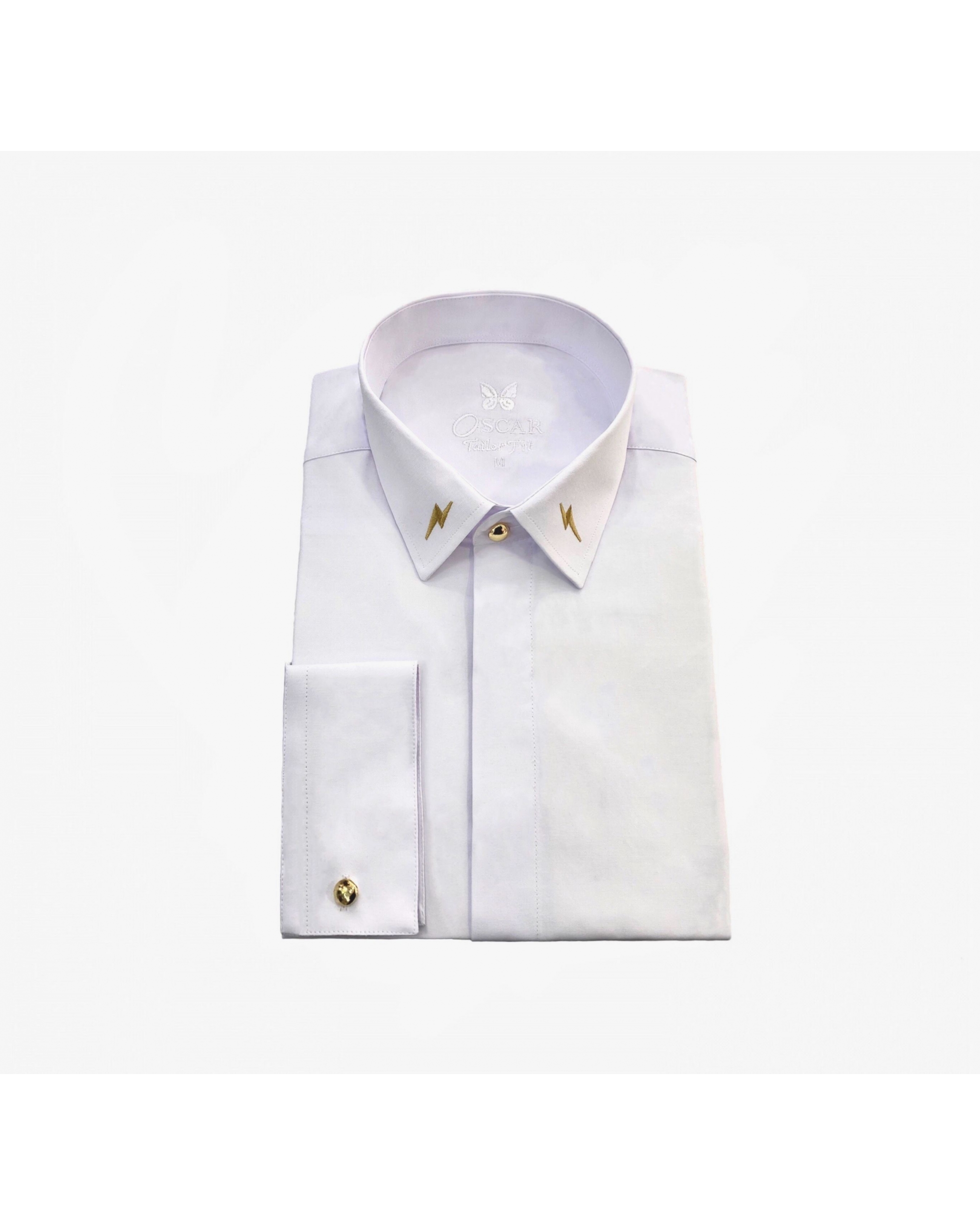 Chemise blanc brodée éclair...