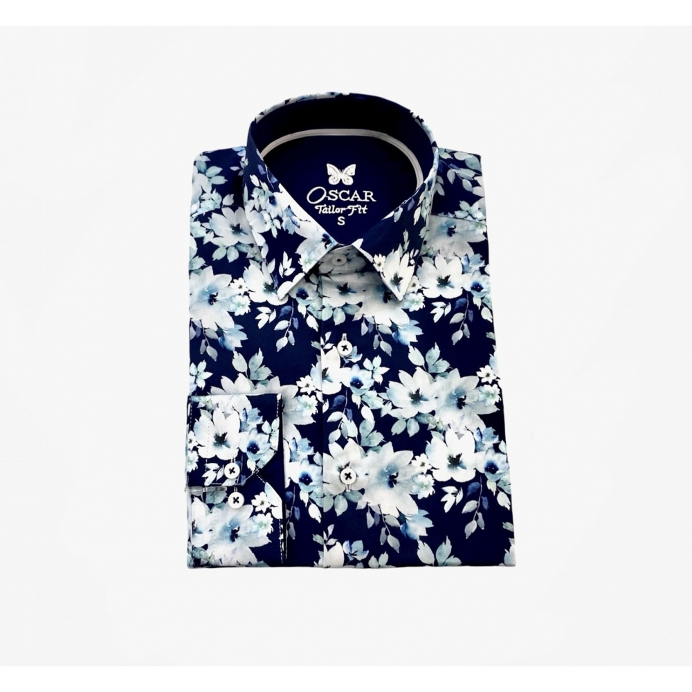 Chemise Imprimée 3806 Marine