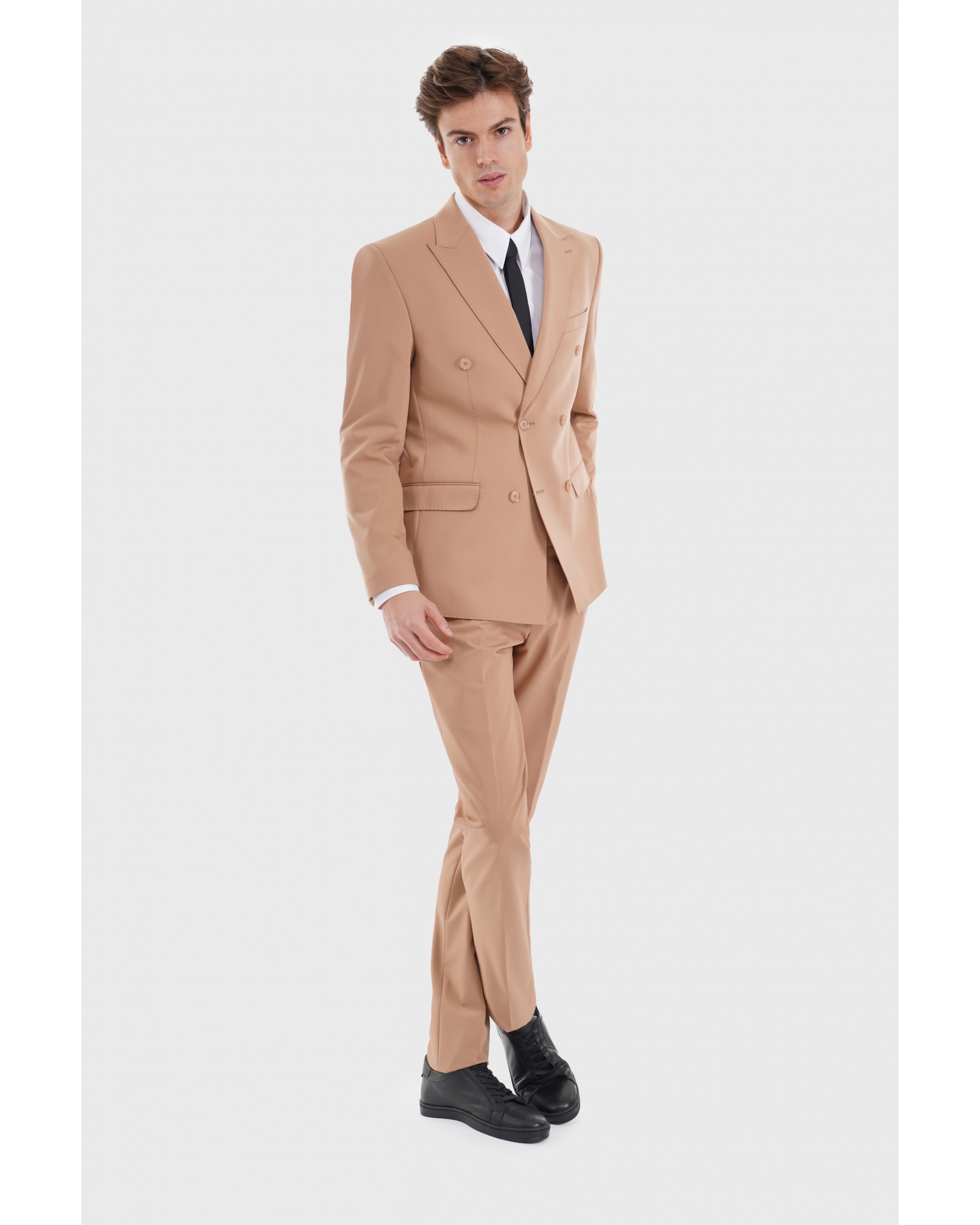 Costume Croise Camel