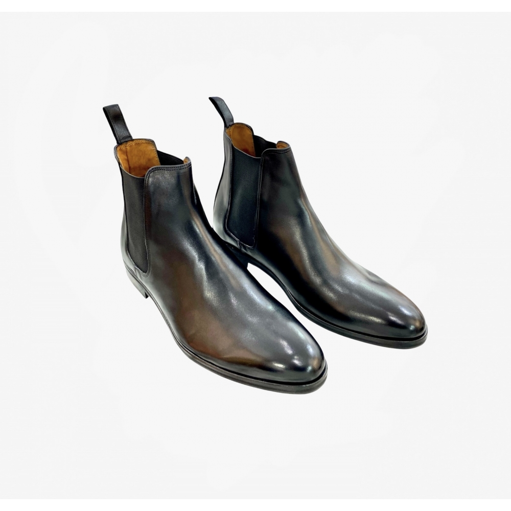 Bottine Homme Cuir Noir à...