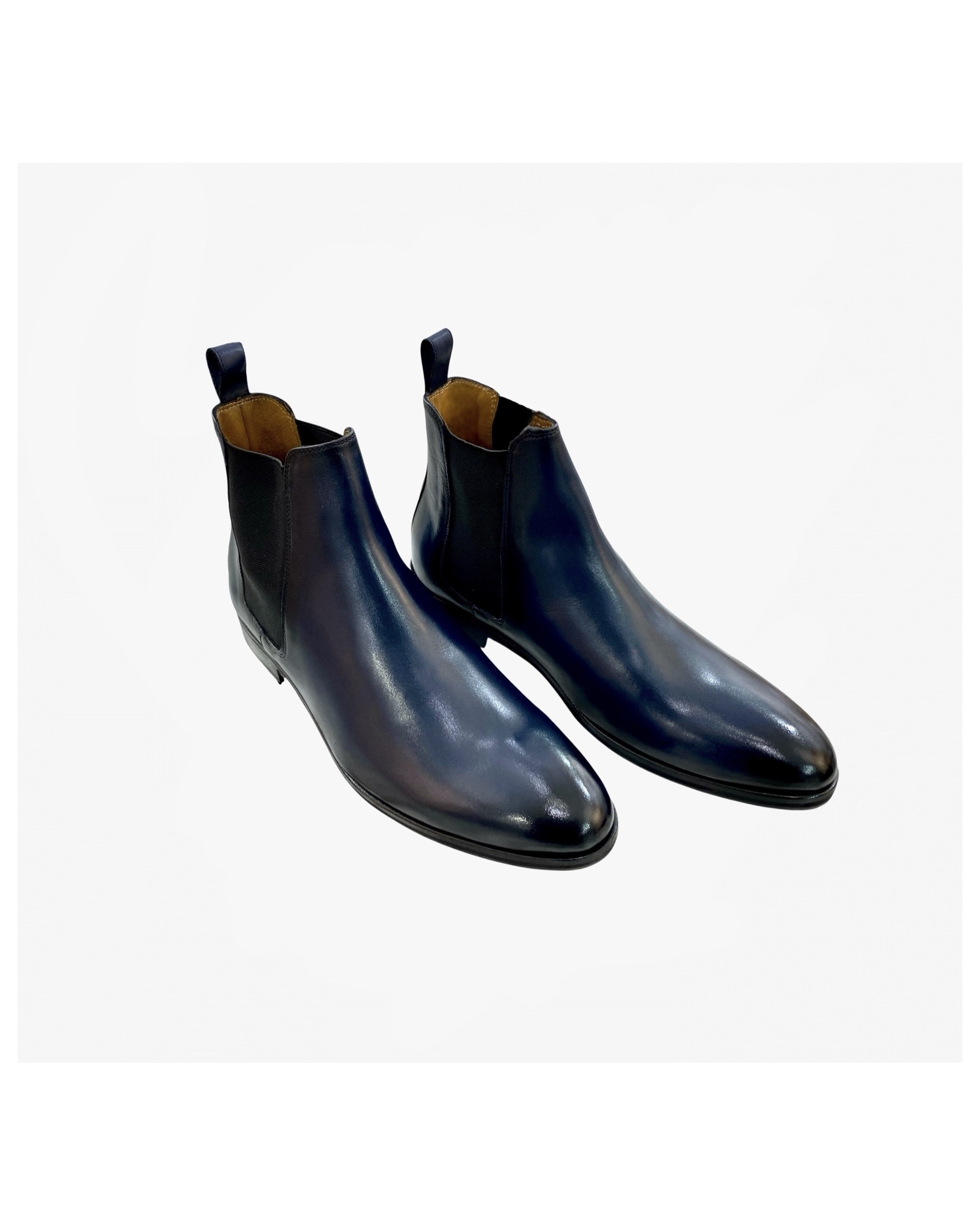 Bottine Homme Cuir Bleu à...