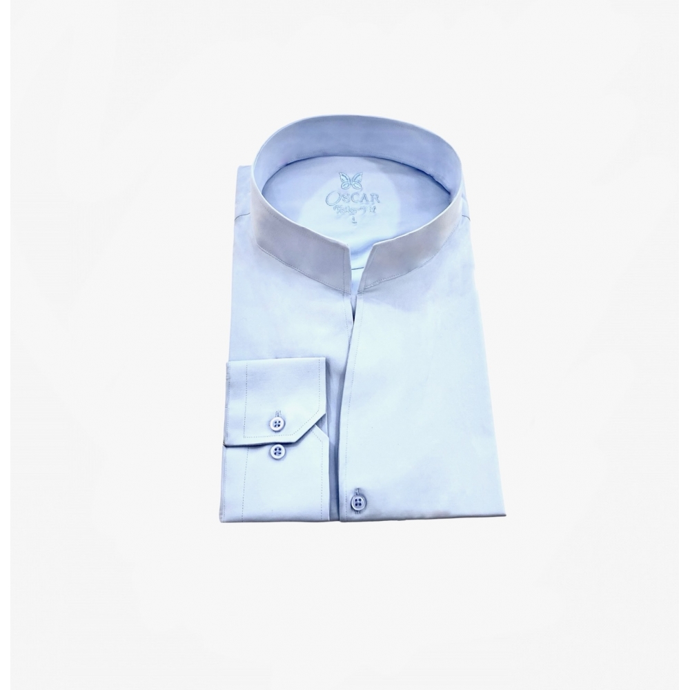 Chemise ciel à col Indien...