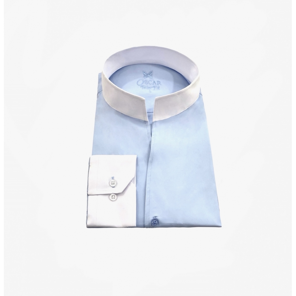 Chemise Ciel à Col Blanc...