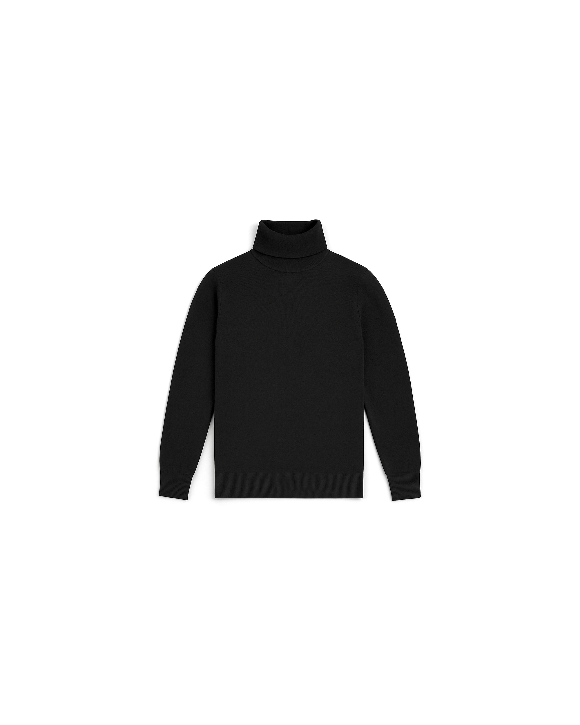 Pull en Maille Col Roulé Noir