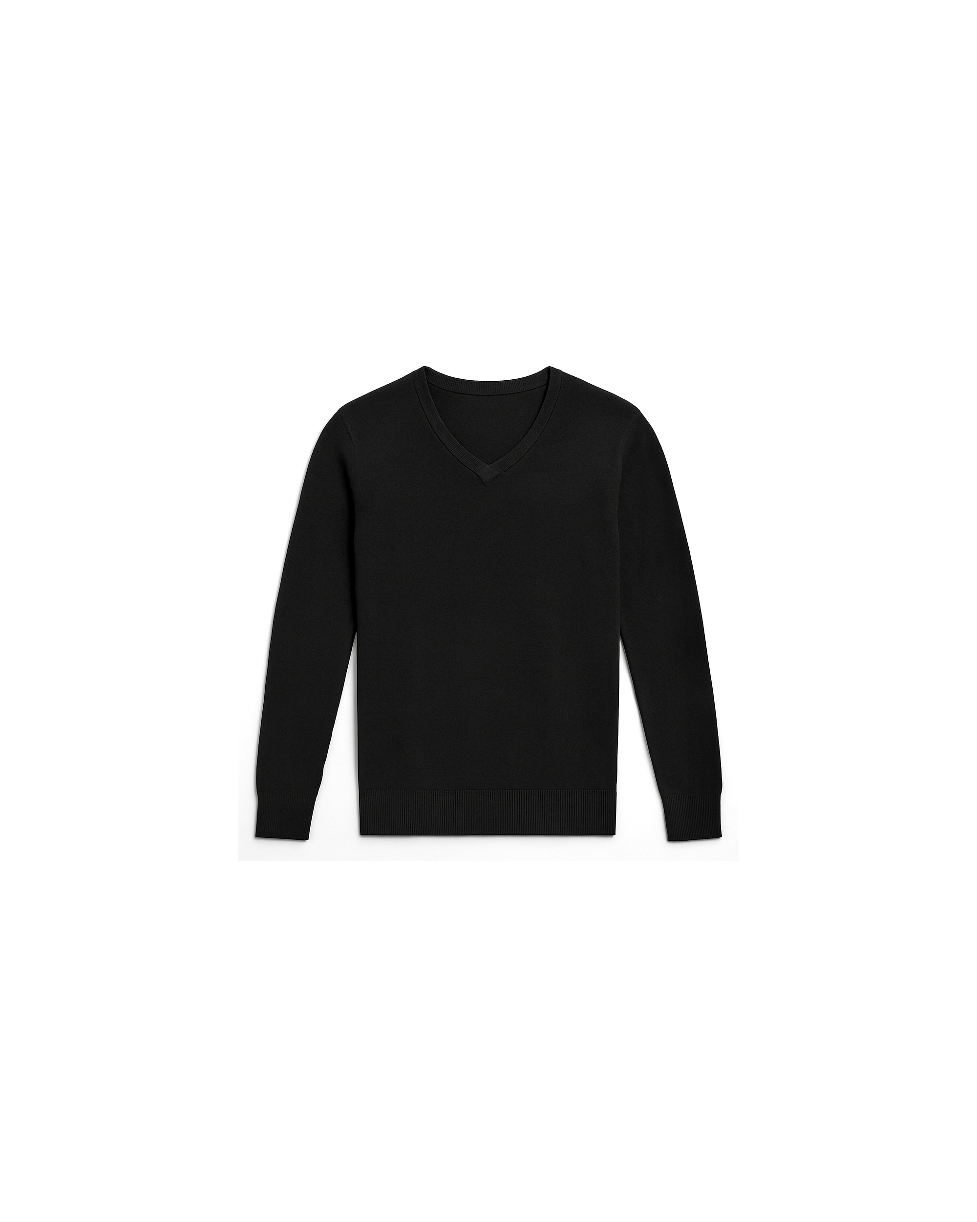 Pull en Maille à Col V Noir