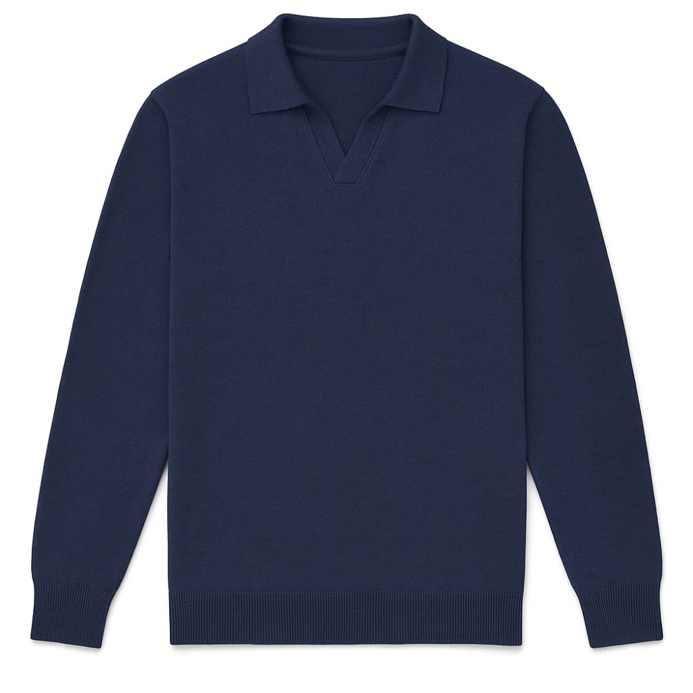 Pull en Maille à Col Polo...