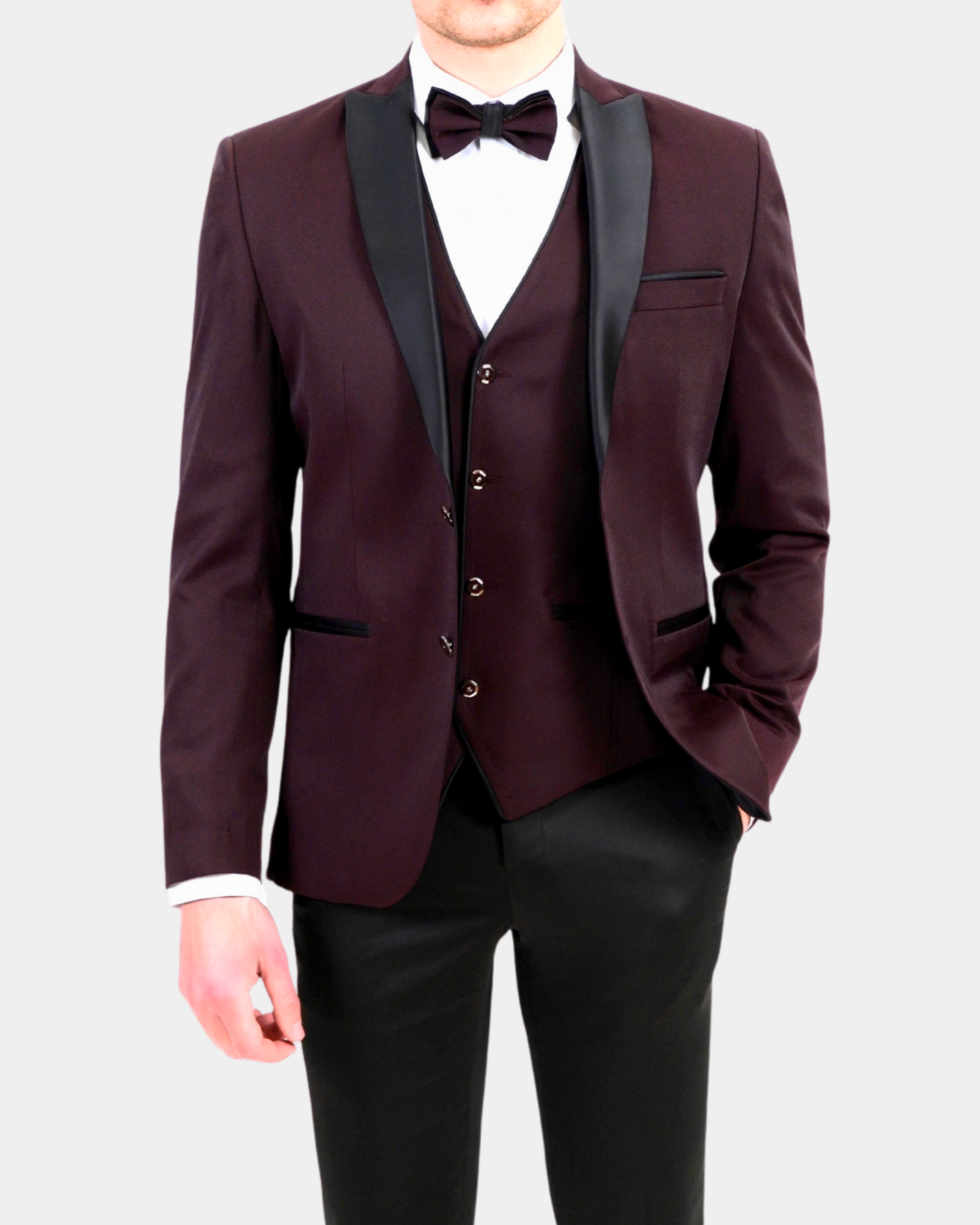 Smocking Pierrot bordeaux 3...