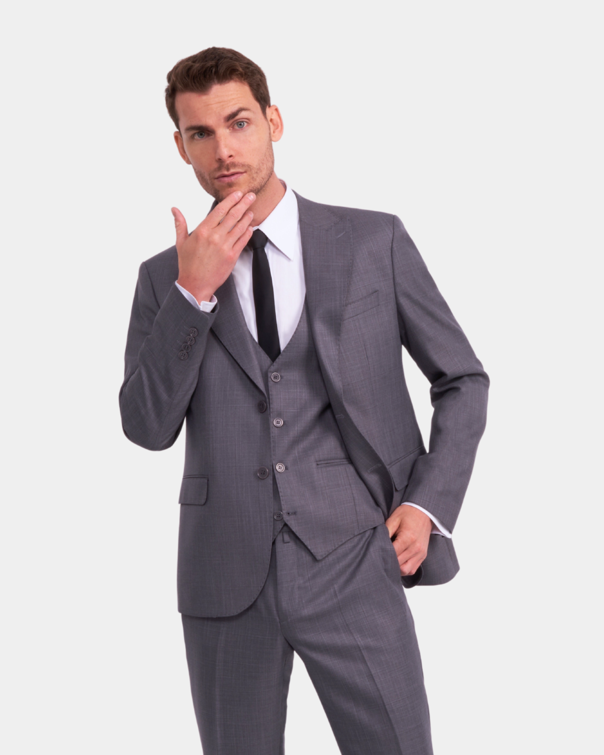 Costume Livio Gris 3 Pieces