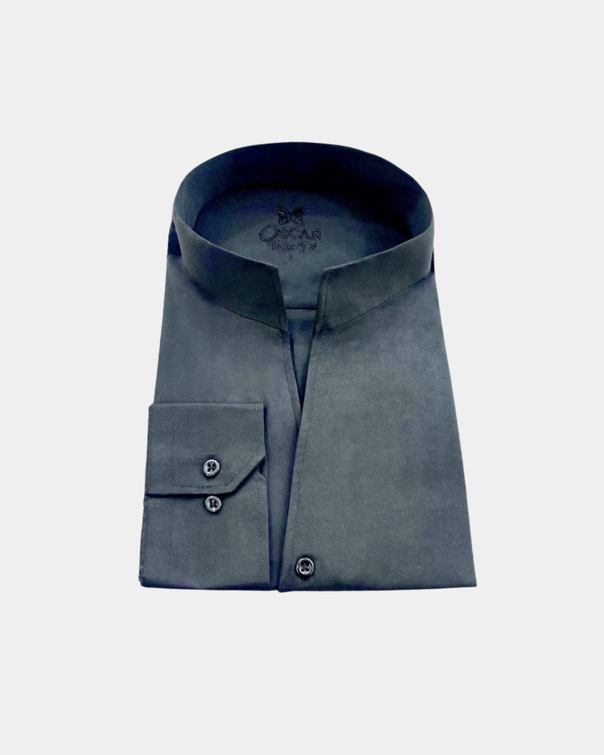 Chemise noir à col Tulipe...