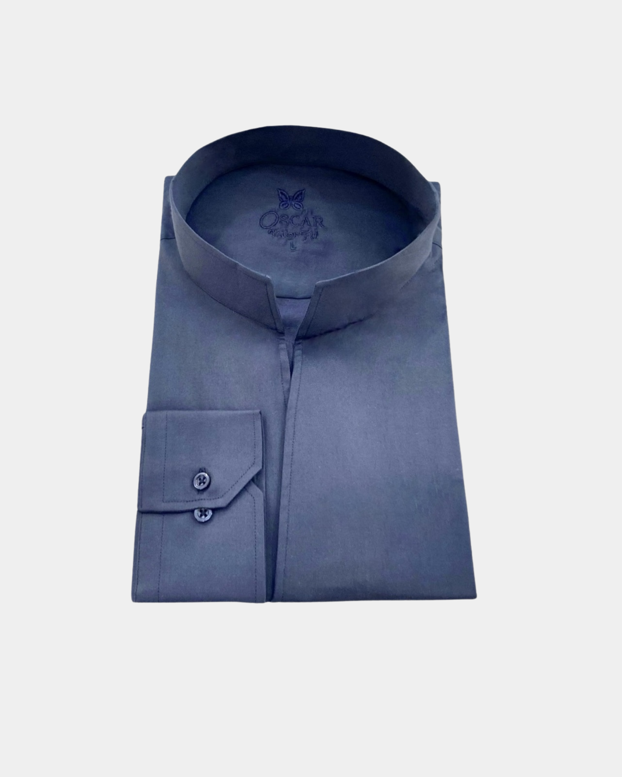 Chemise Marine à Col Tulipe...