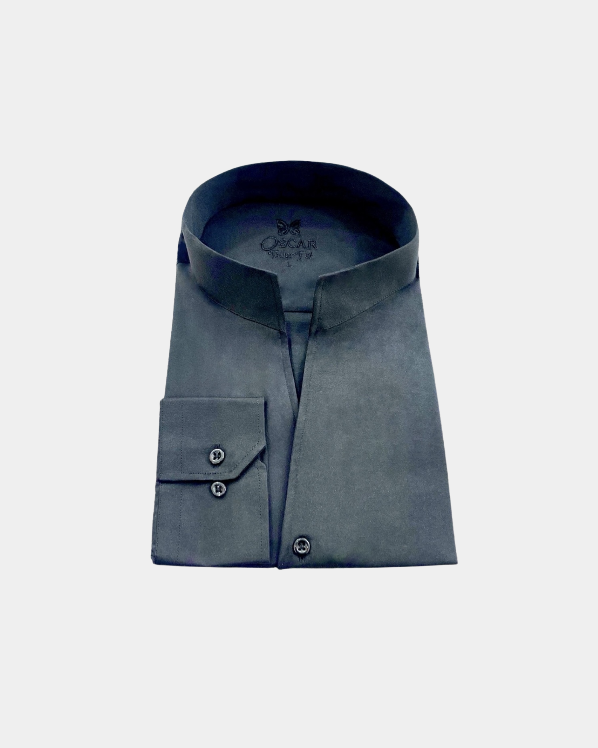 Chemise noir à col Tulipe...