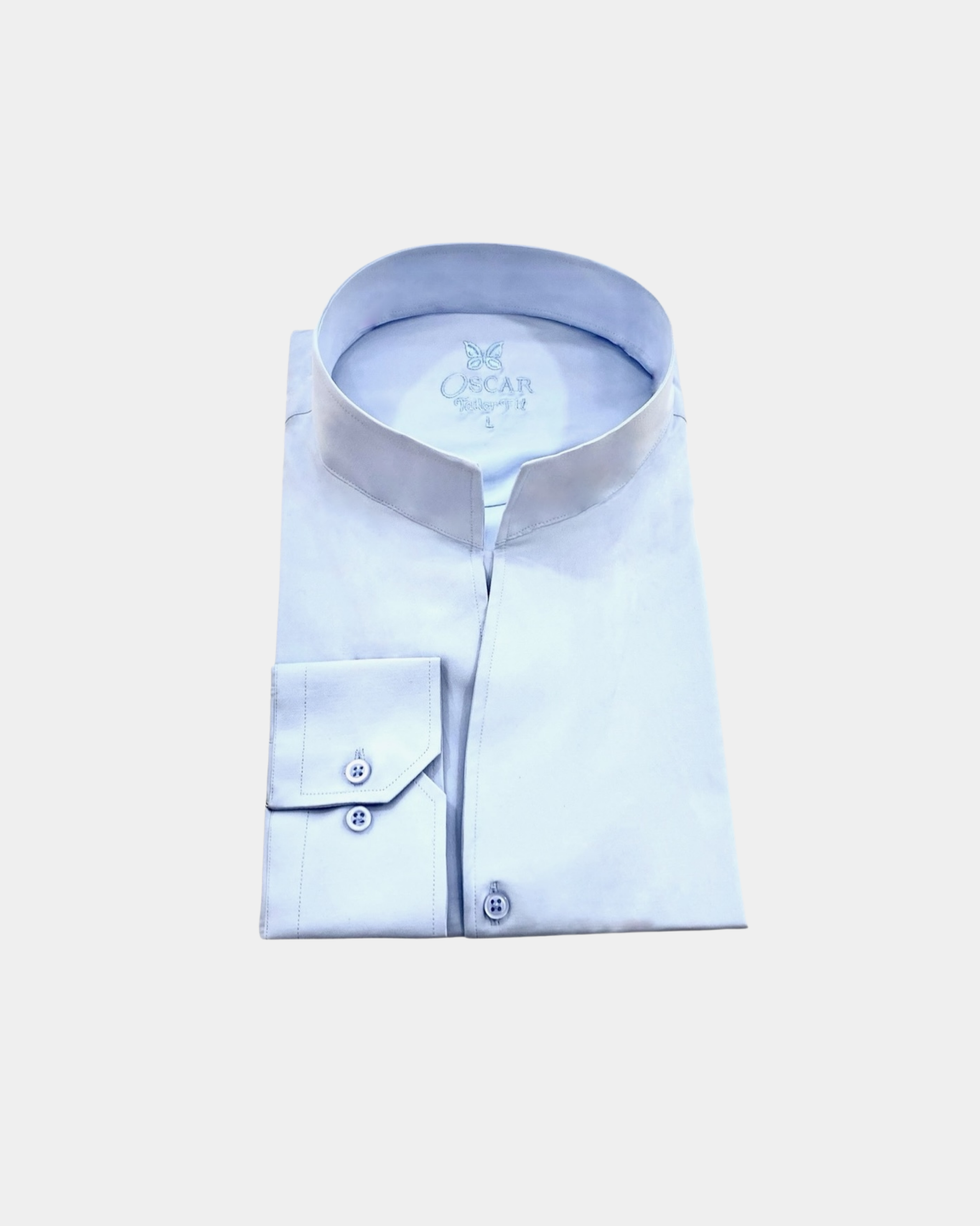 Chemise ciel à col Indien...