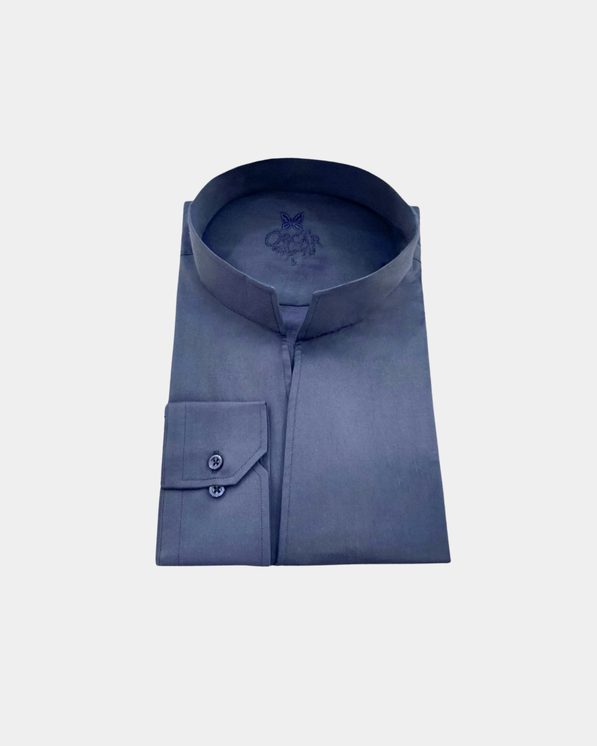 Chemise Marine à Col Tulipe...