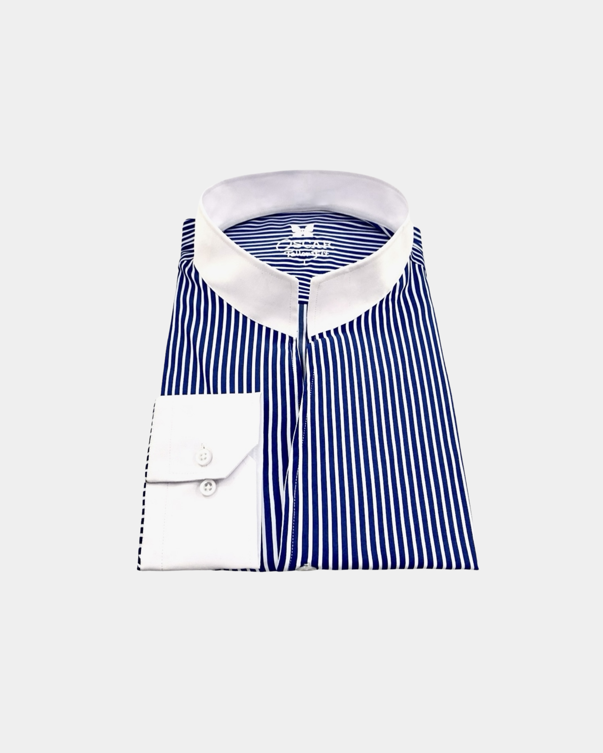 Chemise Rayé Bleu à Col...