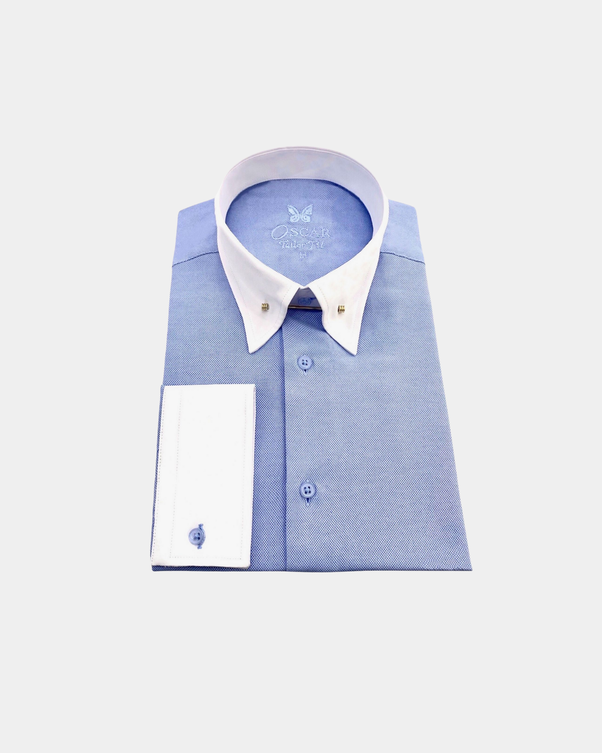 Chemise bicolore bleu...