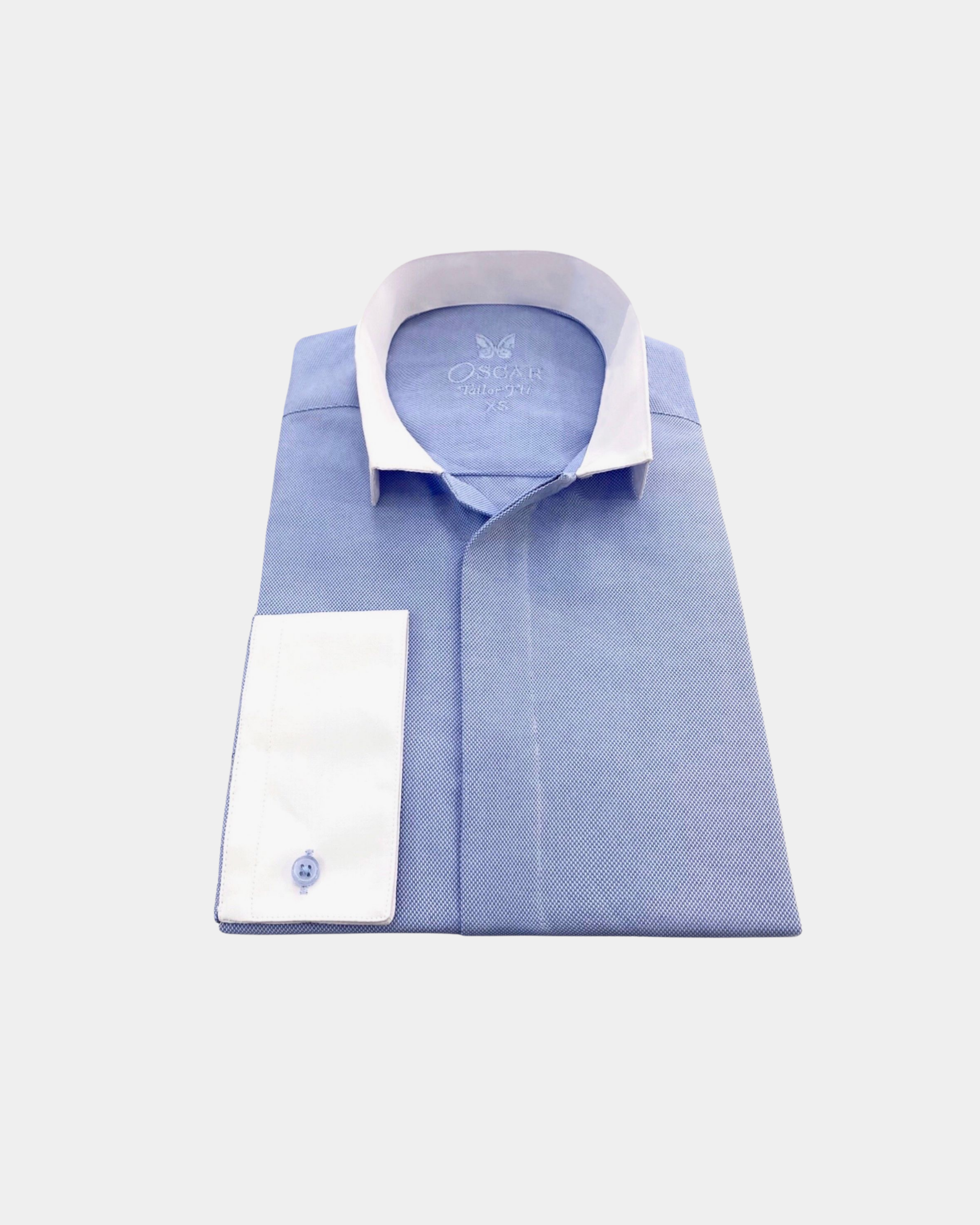 Chemise bicolore bleu...