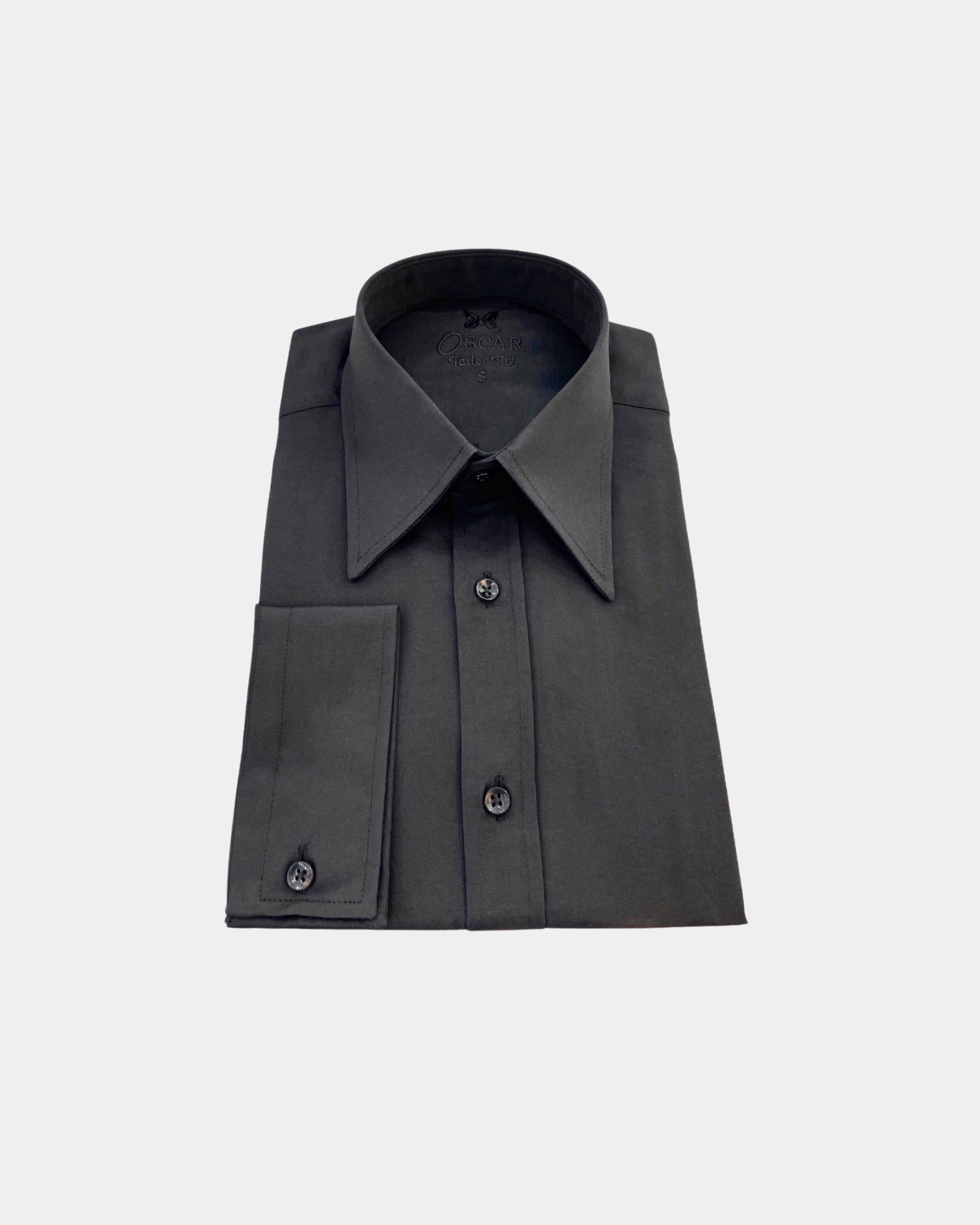 Chemise noir à col Anglais...