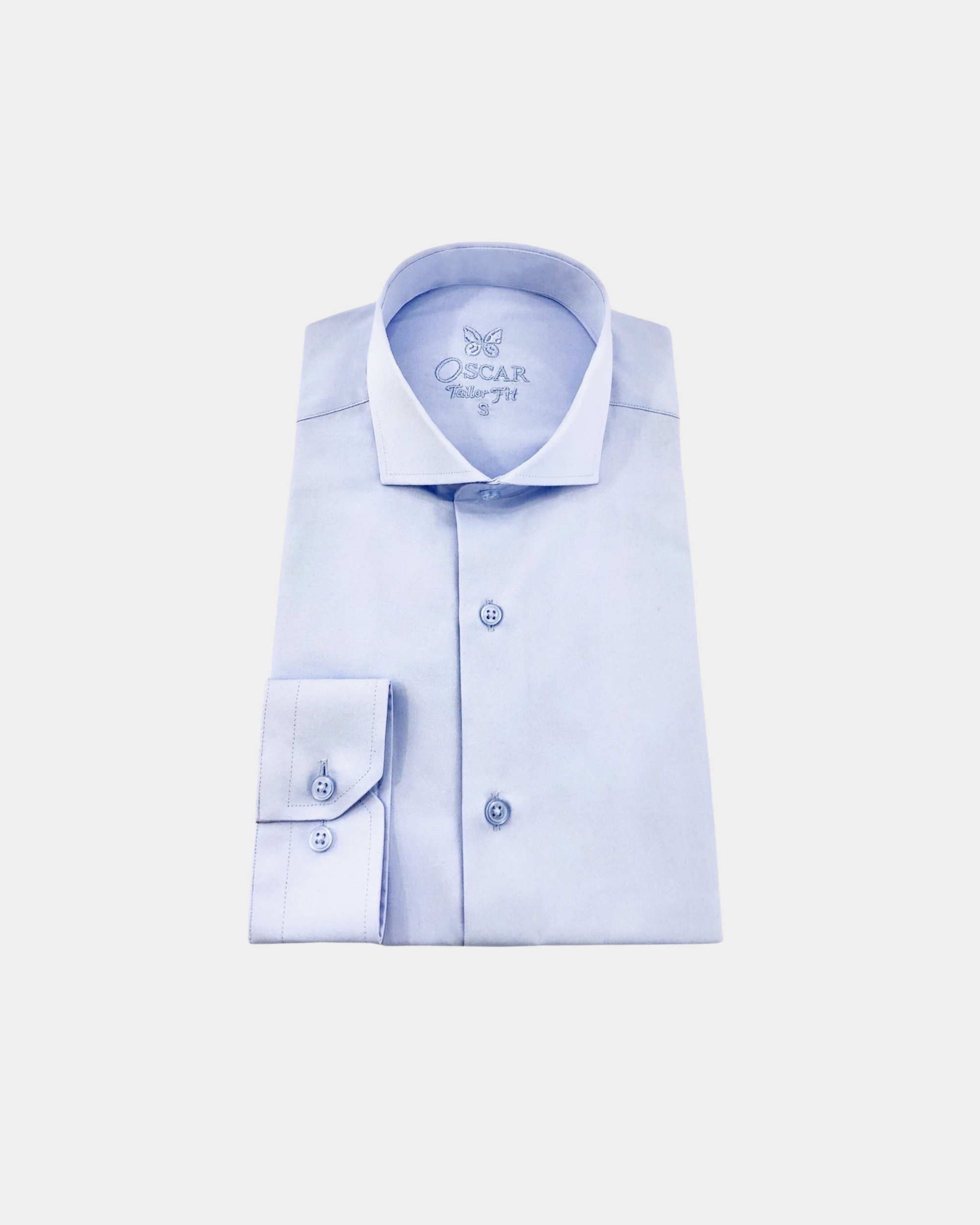 Chemise ciel uni à col...