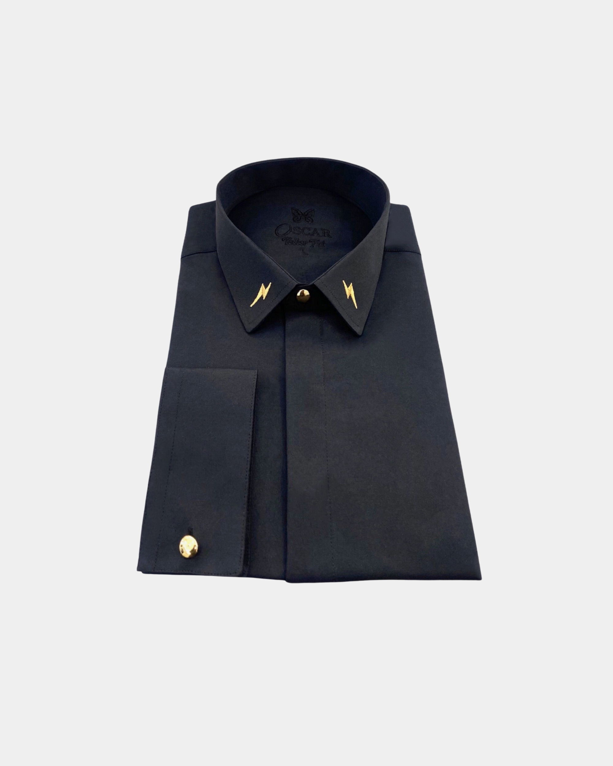 Chemise noir brodée...