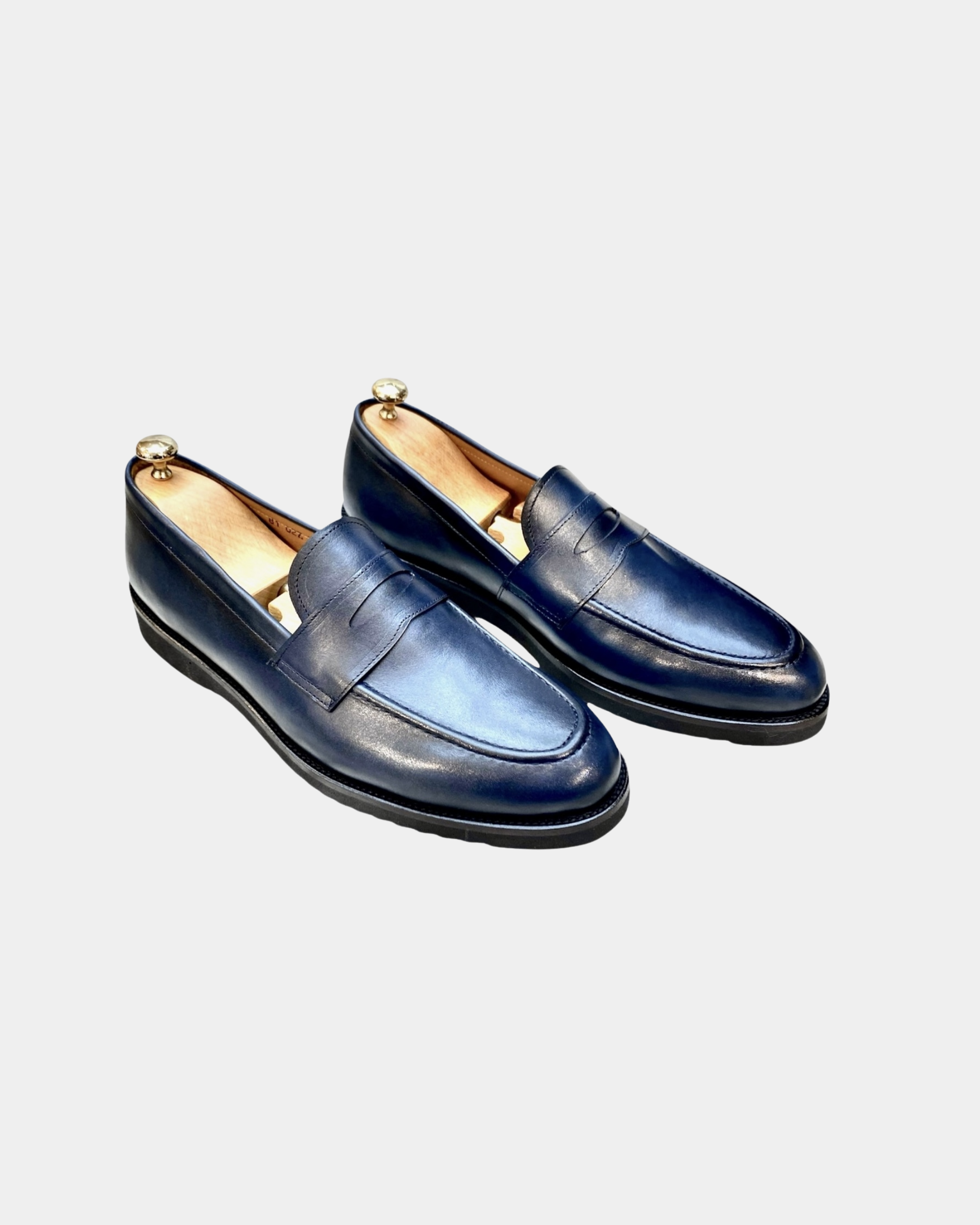 Mocassin Homme Cuir Bleu...