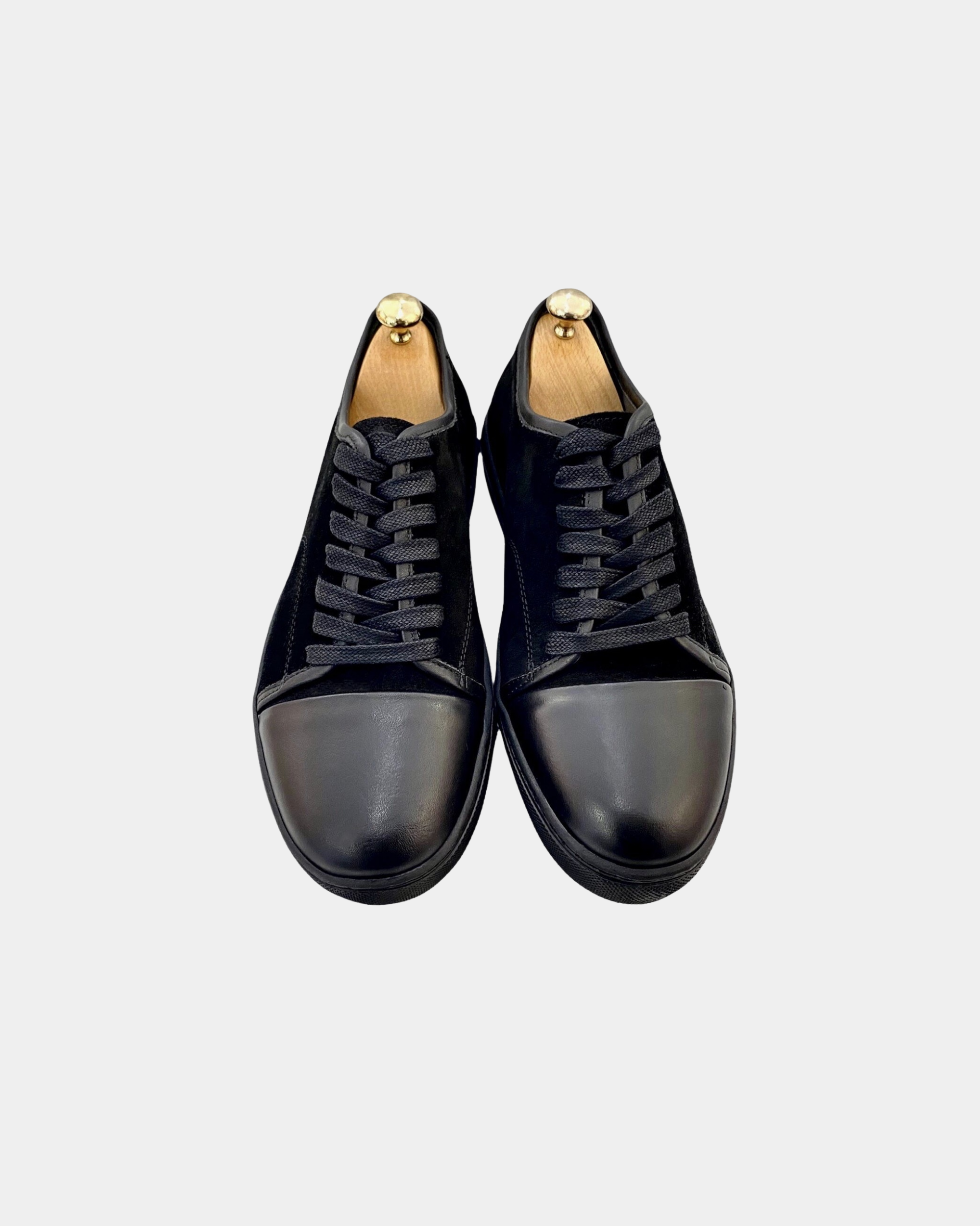 Baskets bi-matière en cuir...