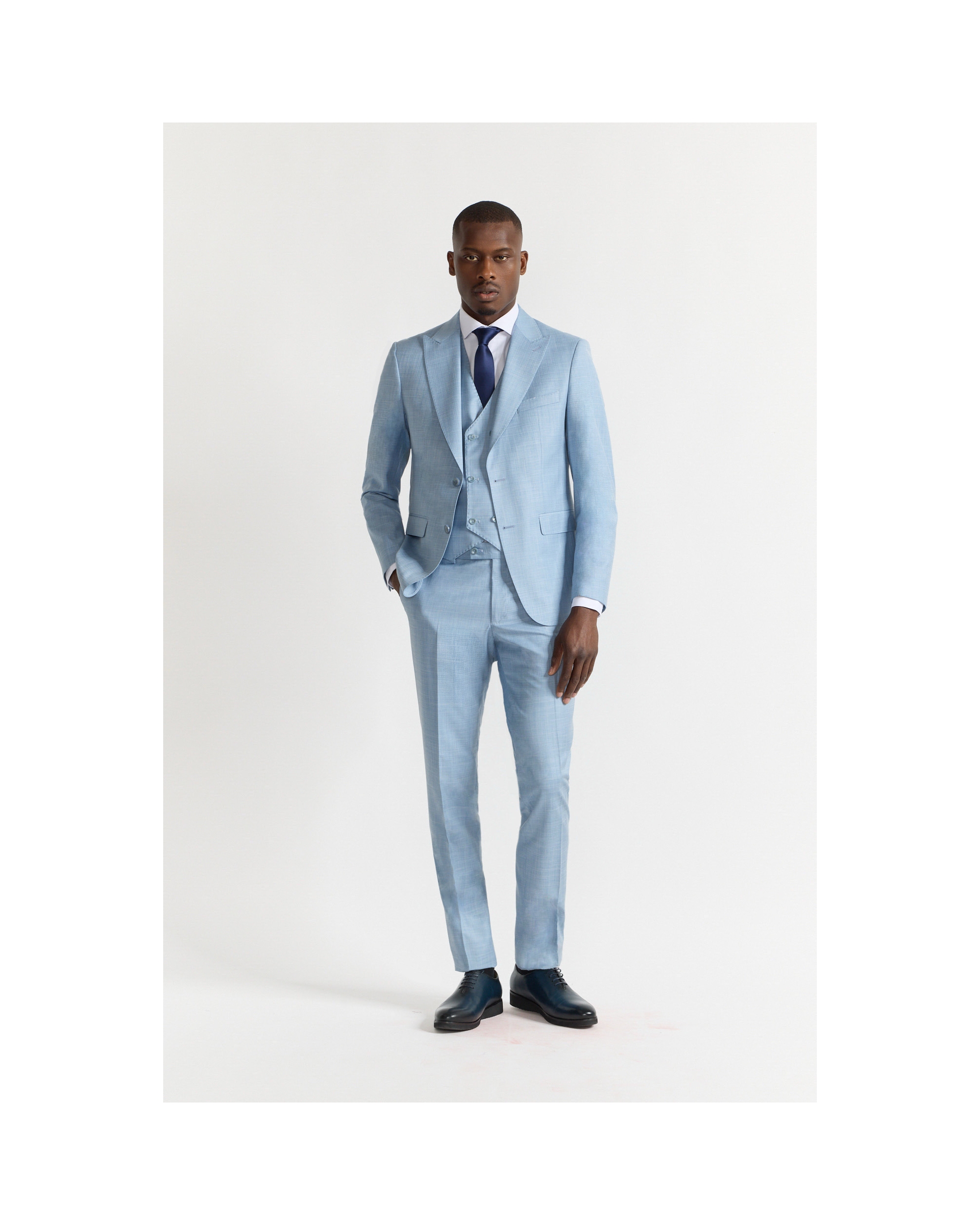 Costume Livio Gris Bleu 3...