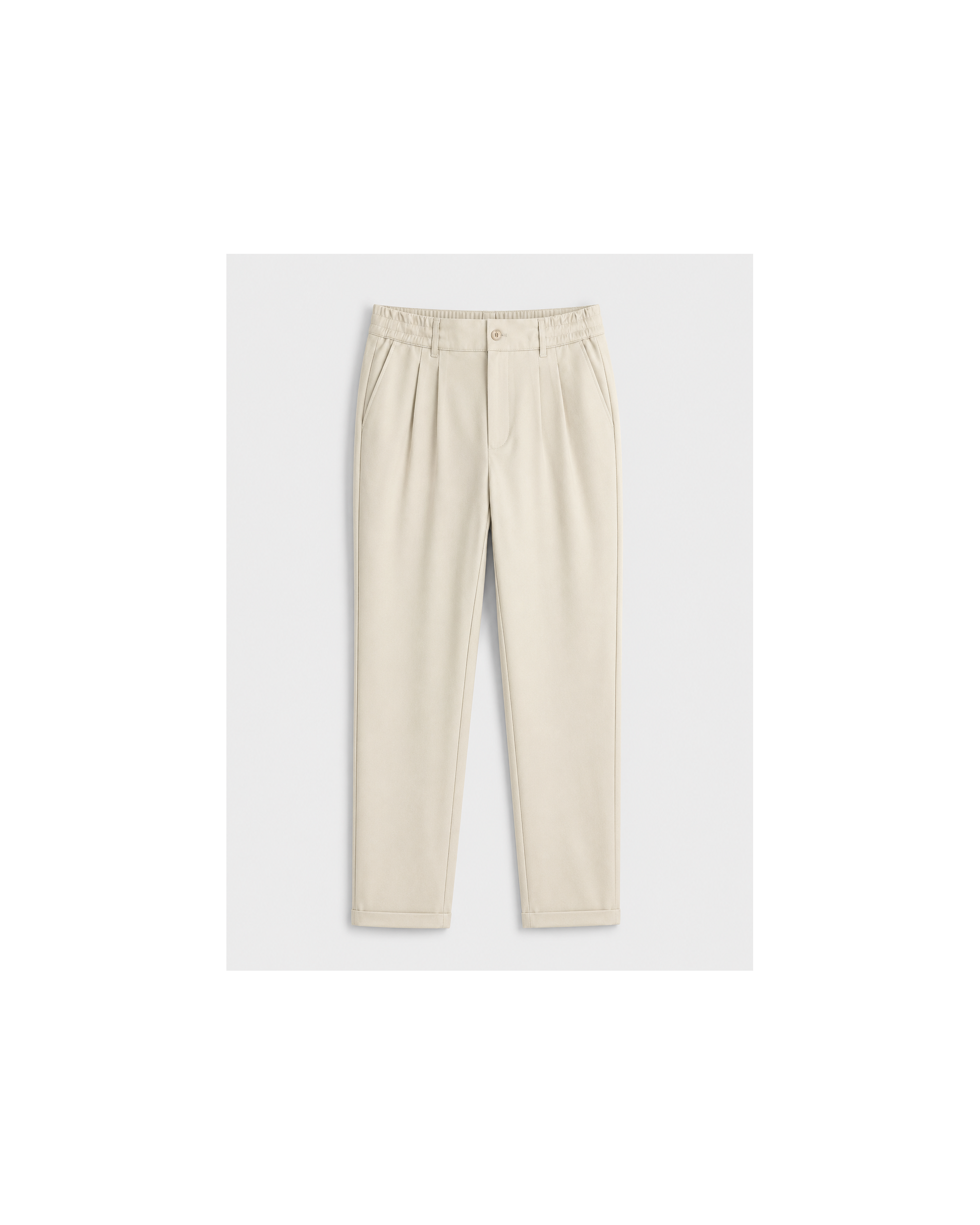 Pantalons Jog à Pinces Beige