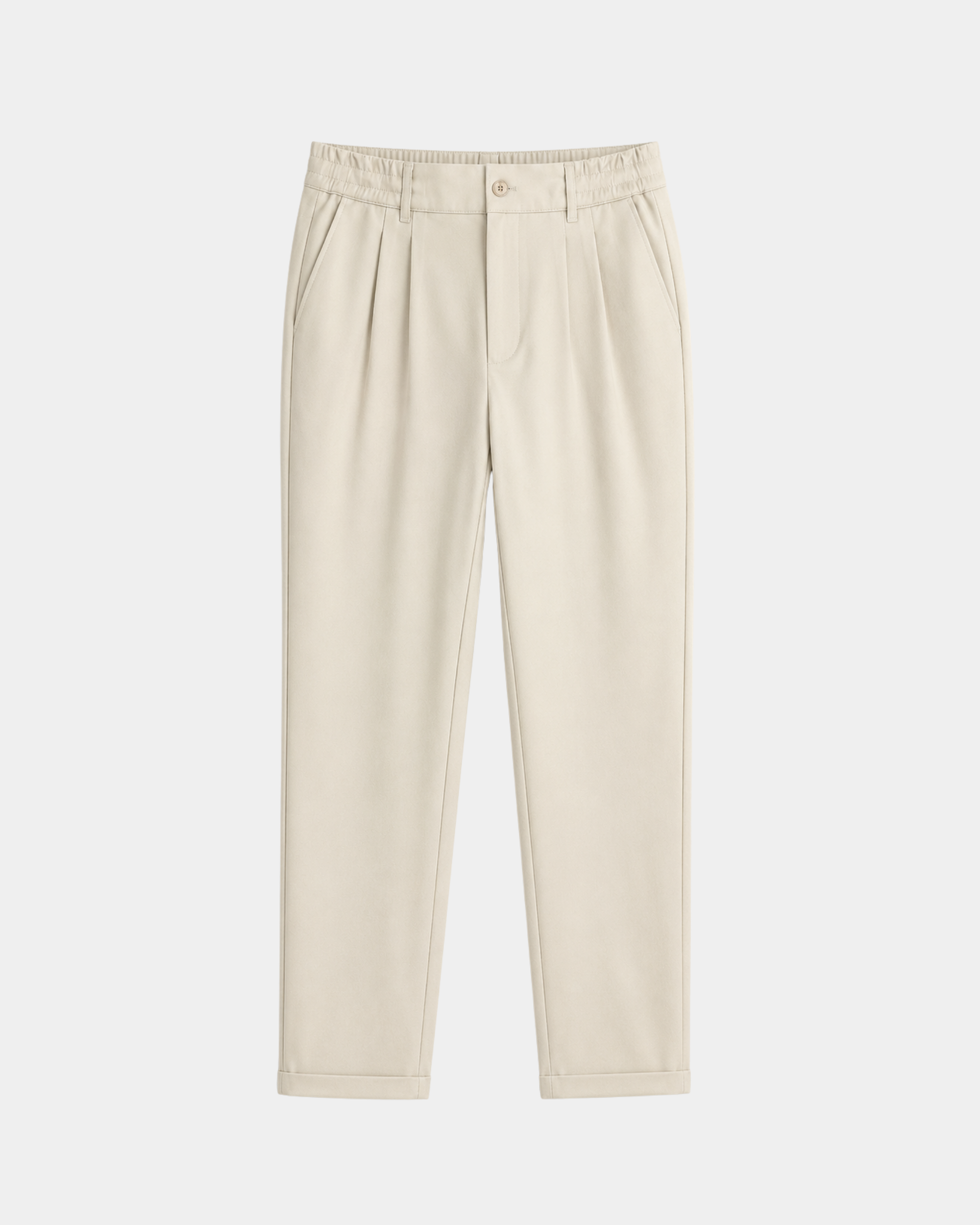 Pantalons Jog à Pinces Beige