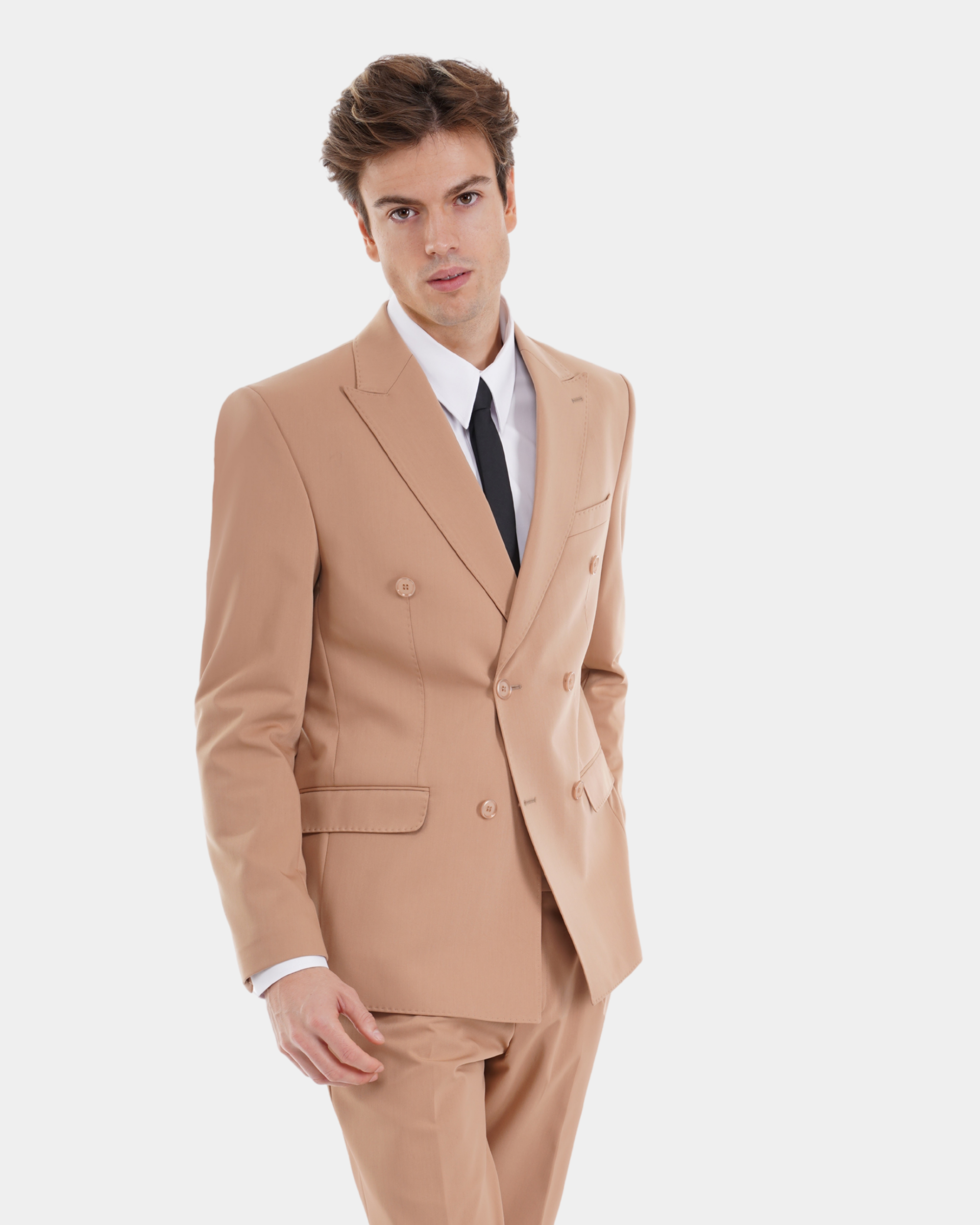 Costume Croise Camel