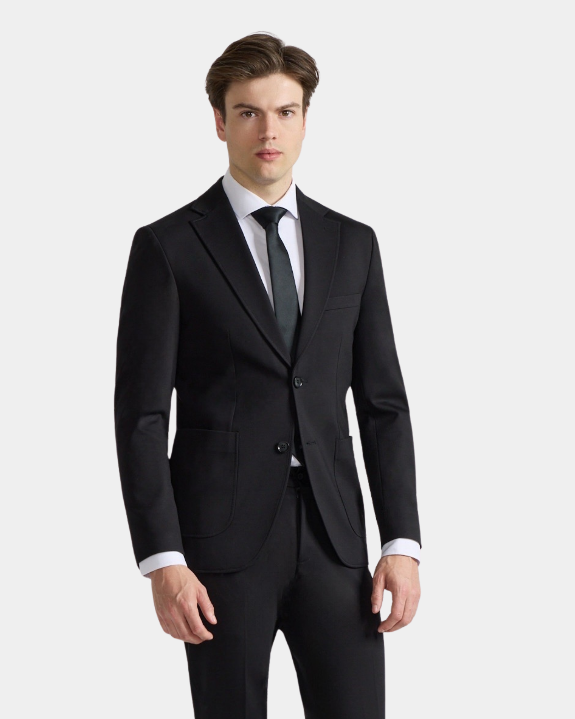 Costume Jersey Noir Poches...
