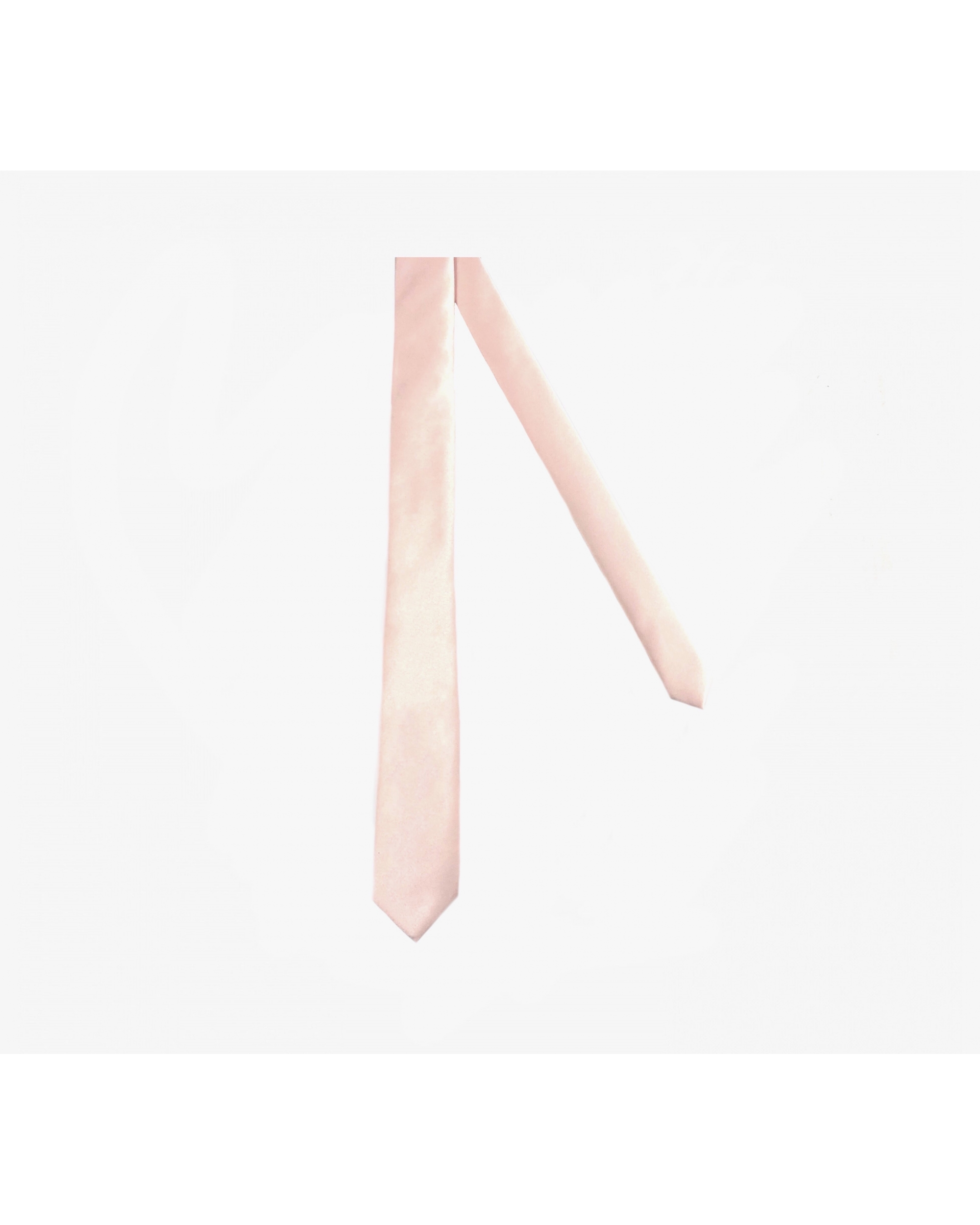 Cravate unie Rose Poudré +...