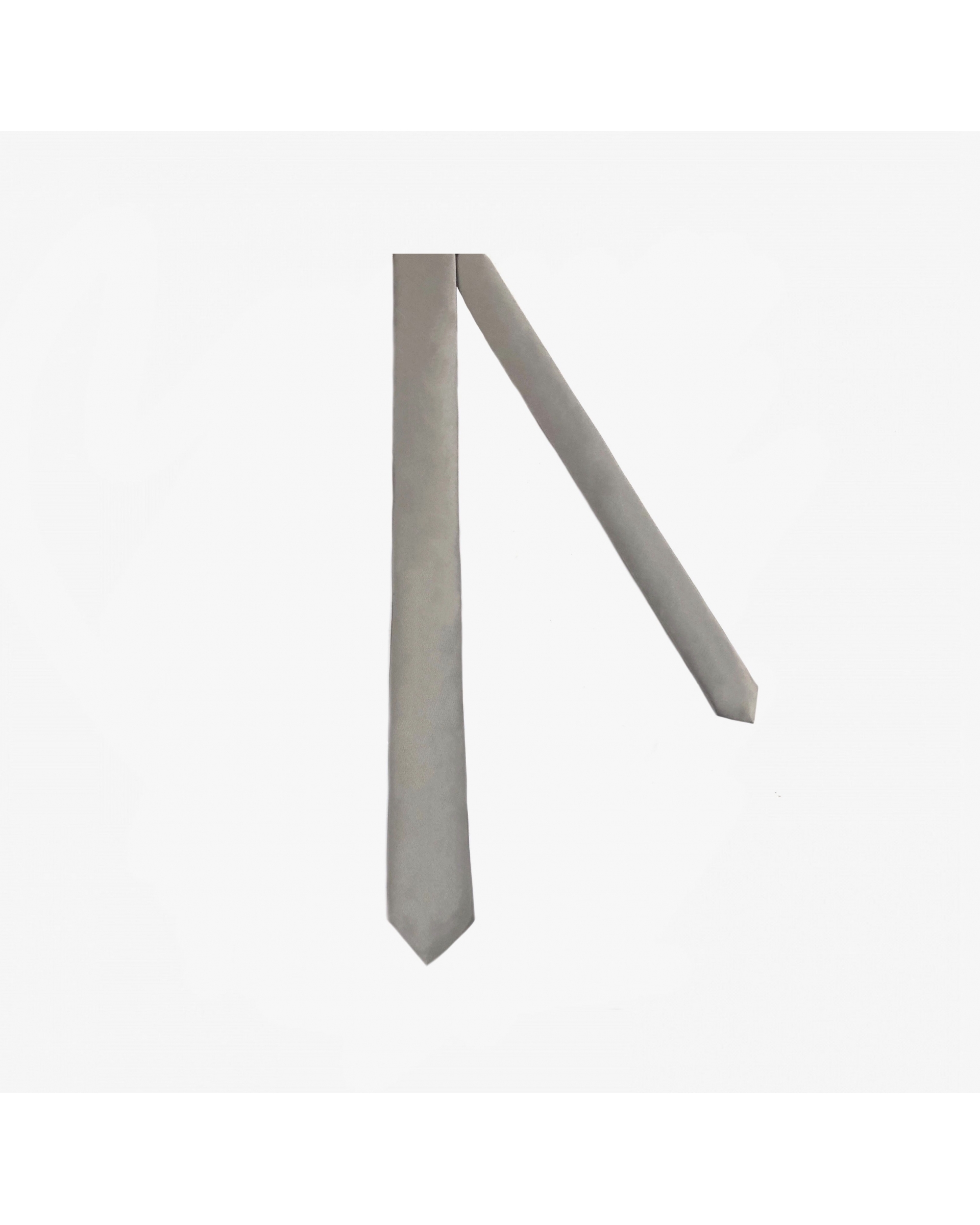 Cravate unie Gris Perle +...