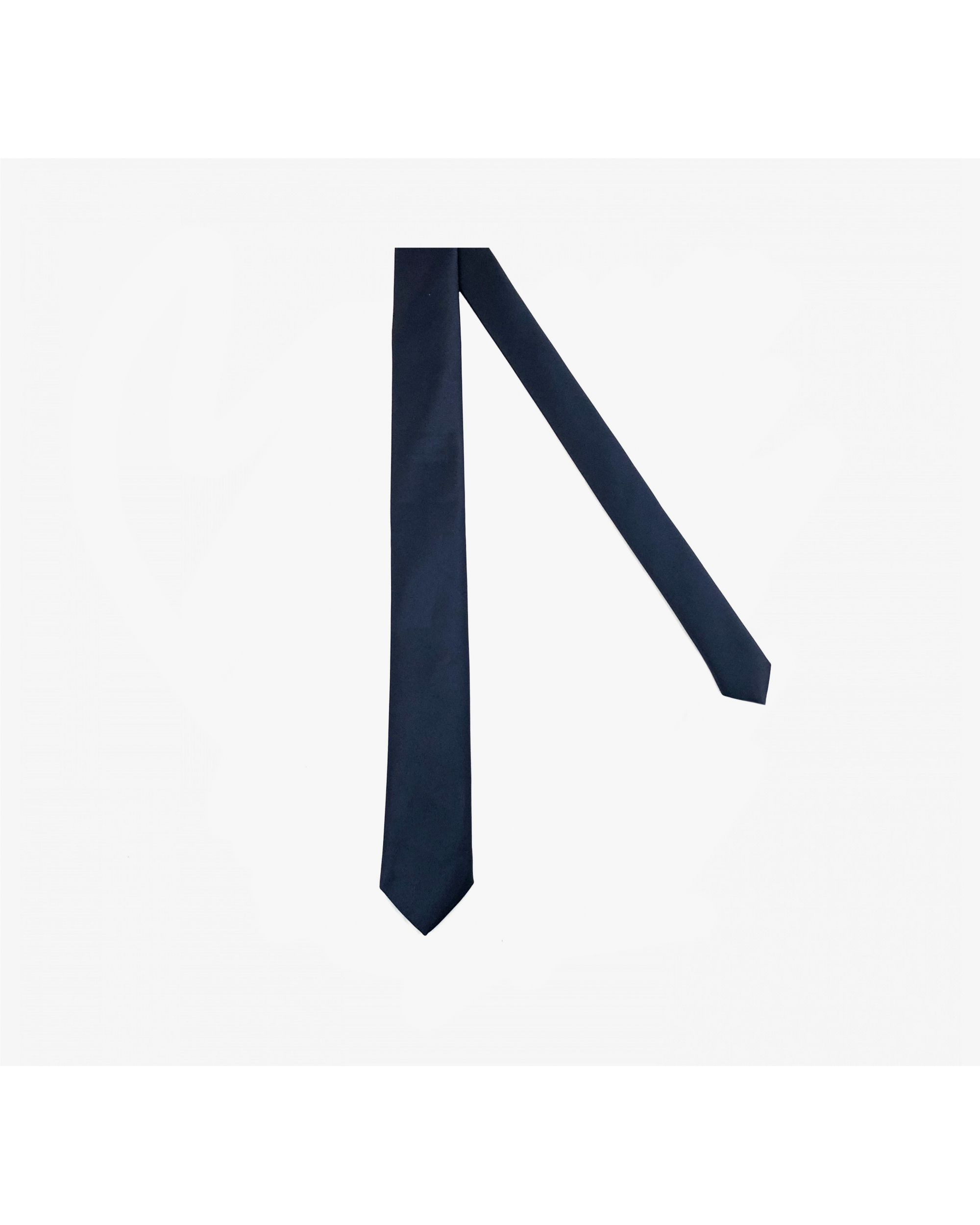 Cravate unie Marine + Pochette