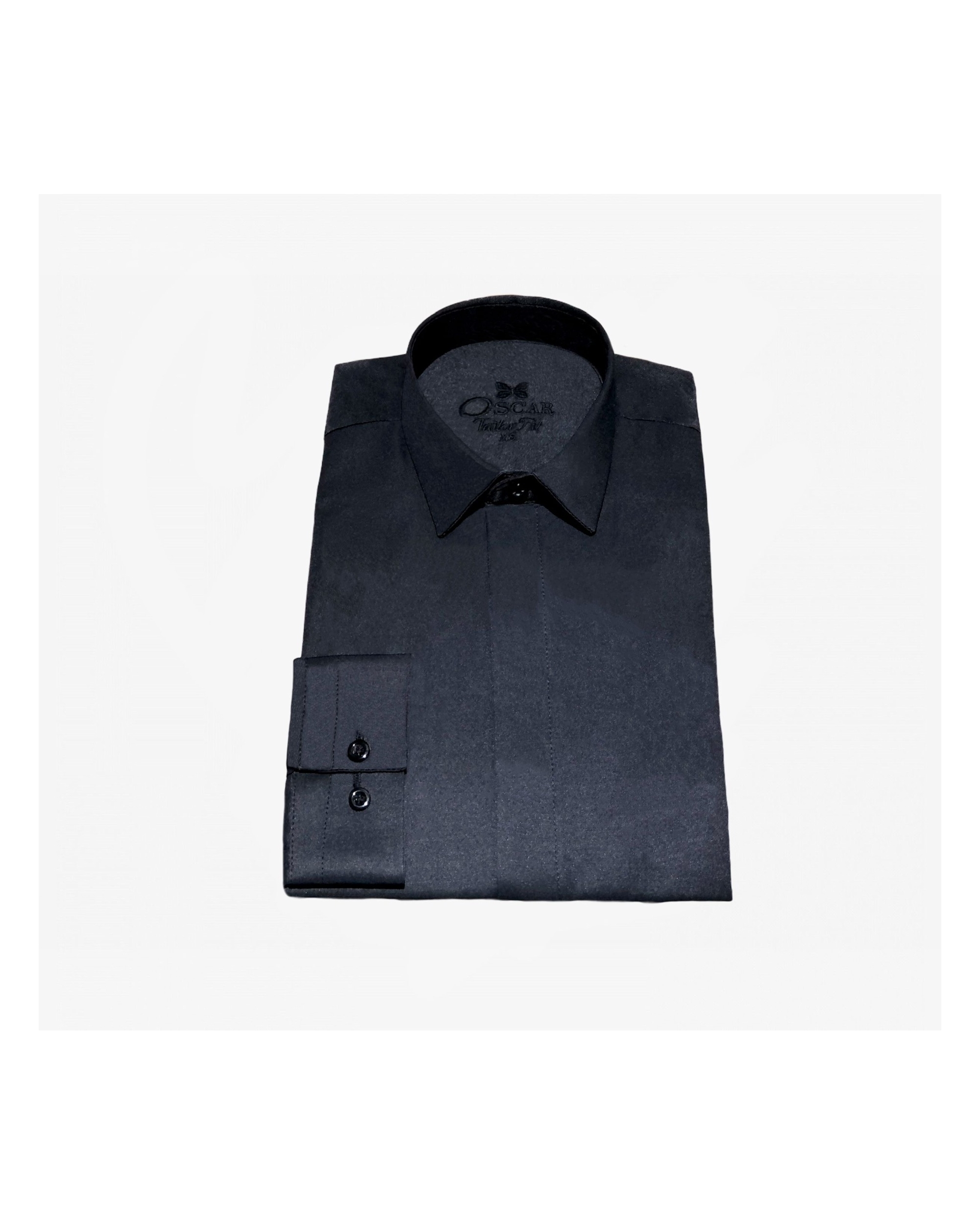 Chemise noir à col français...